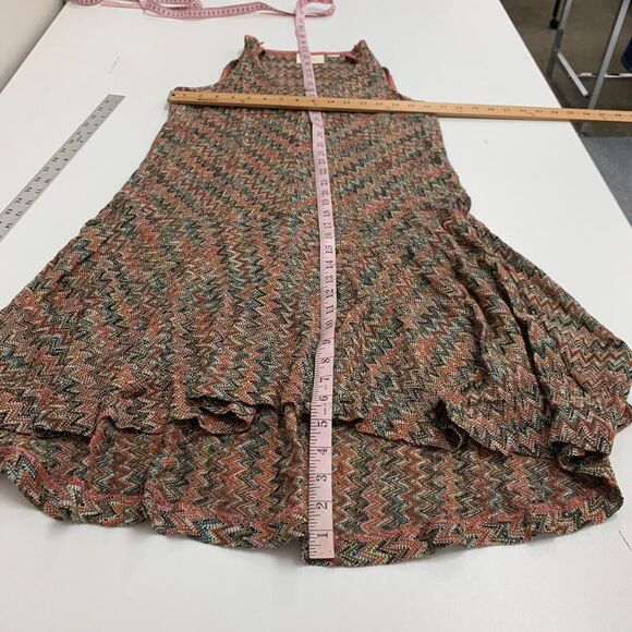 Maeve Dress Women Small Multi Westwear Knit Chevron V Neck High Low Tiered *READ - Picture 6 of 16